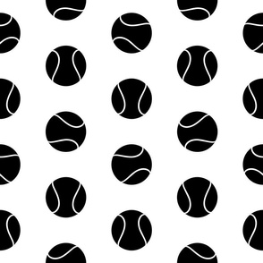 Tennis Balls in Black & White
