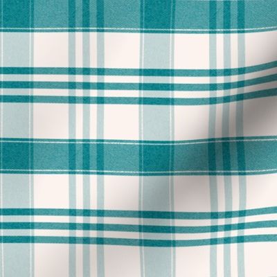 Plaid Check in Teal Blue Green