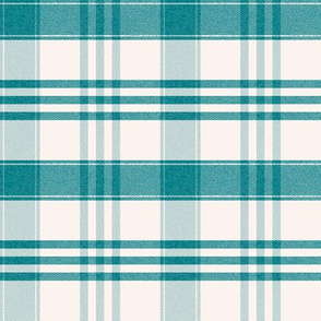 Plaid Check in Teal Blue Green