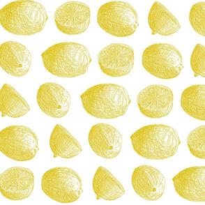 lemons-yellow on white