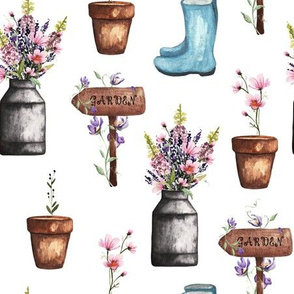 Gone Gardening  A| Flower Garden Pots|Renee Davis