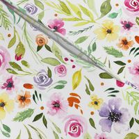 Tossed Floral | Rose Pansy Wildflowers |Birthday Babe | Renee Davis