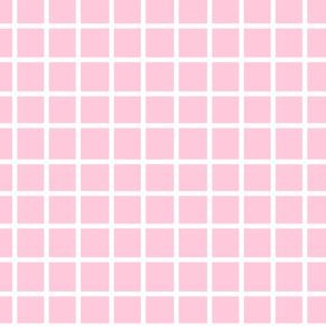 Pink and White Grid