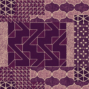 Masala Quilt - halfsize - blackberry