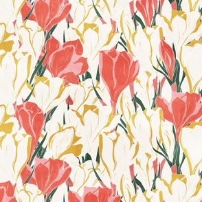 Crocus Mustard and Red