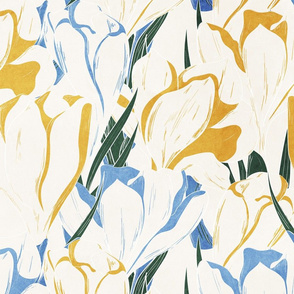 Crocus Blue and Mustard