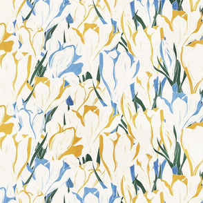 Crocus Blue and Mustard