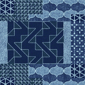 Masala Quilt - halfsize - indigo