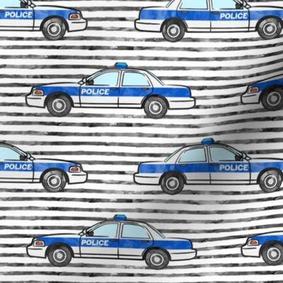 Police cars on black stripes - LAD20