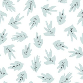 Playful Spring Leaves (bluegreen)