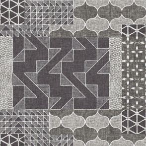 Masala Quilt - halfsize - charcoal