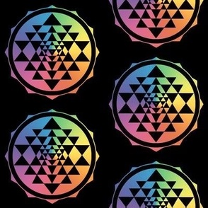 Rainbow Sri Yantra Pattern