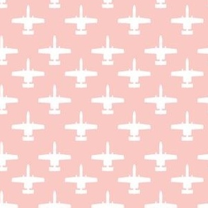 A-10 Warthog - white on baby pink