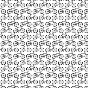 Bicycles Black & White Bike Pattern (Small Scale)