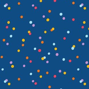 Party confetti on blue