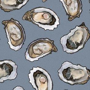Oyster Feast in Light Blue, Large