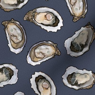Oyster Feast in Blue, Large
