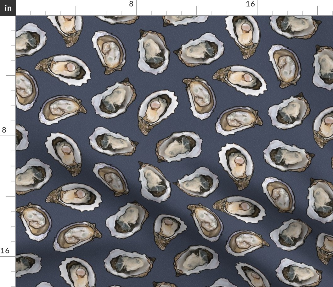 Oyster Feast in Blue, Large