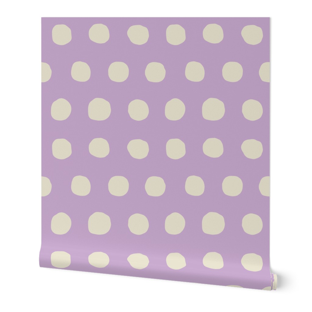 Jumbo Dots in lavender/natural