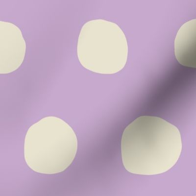 Jumbo Dots in lavender/natural