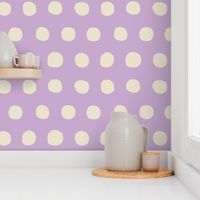 Jumbo Dots in lavender/natural