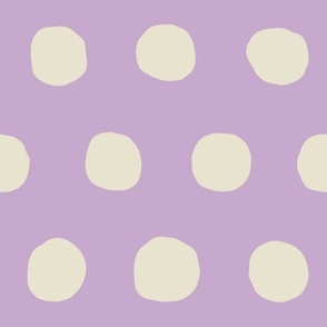 Jumbo Dots in lavender/natural