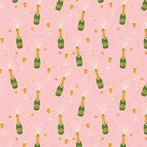 Champagne Bottles Pink