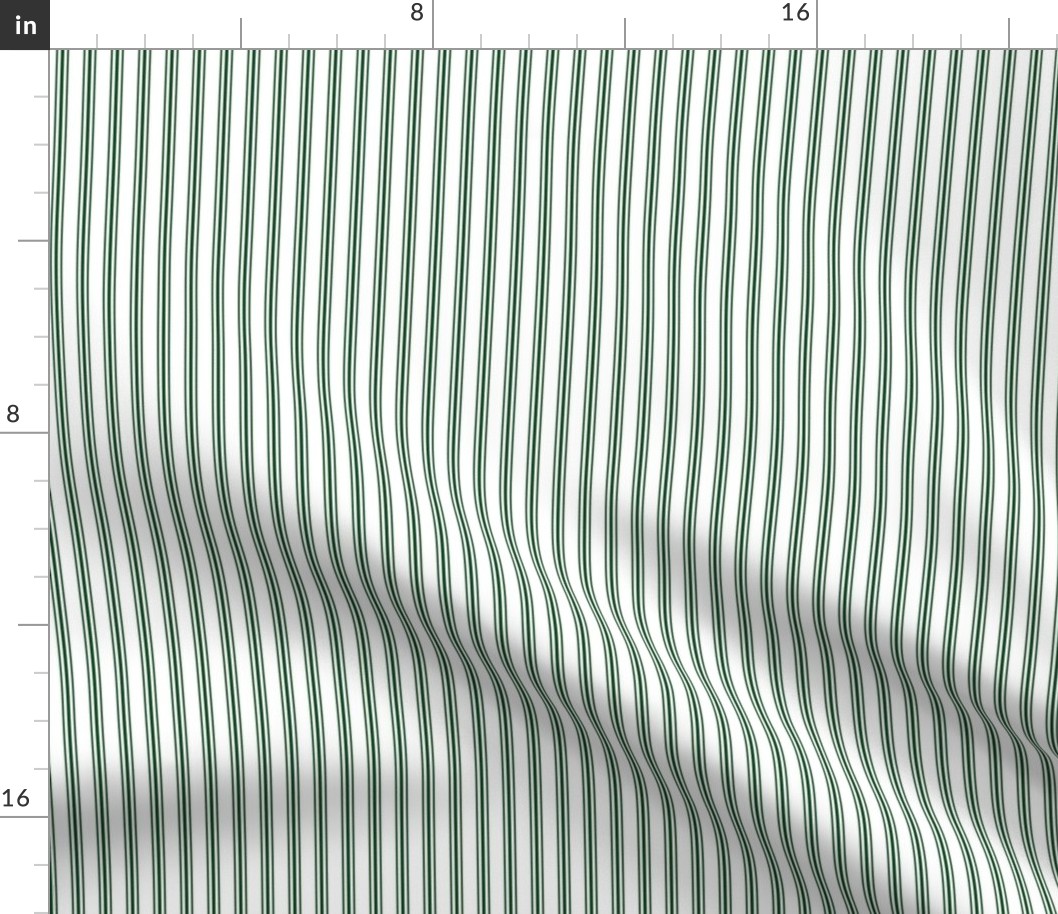 Green Ticking Stripe