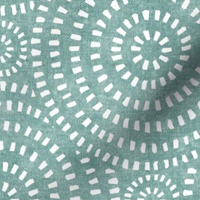 bohemian tiles - circular - dusty blue - LAD20