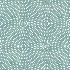 bohemian tiles - circular - dusty blue - LAD20