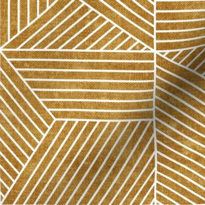 bohemian tiles - geometric tile - mustard - LAD20