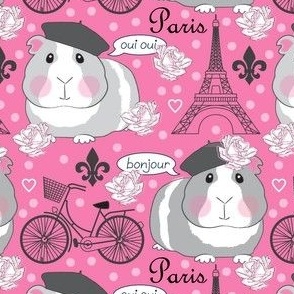 guinea pigs in paris on hot pink