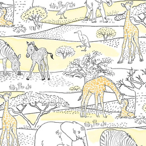 Safari Babies Yellow Medium