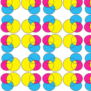 Mod Circles Yellow Blue Pink