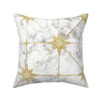 White marble and gold star