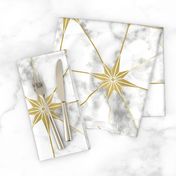 White marble and gold star