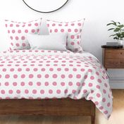 Jumbo Dots in peony/white