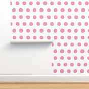 Jumbo Dots in peony/white