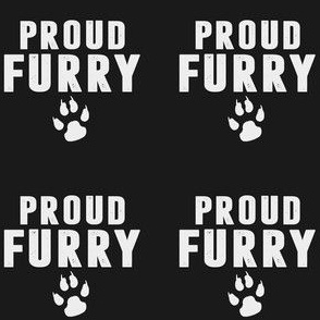 Proud Furry Paw - Funny Fursuit Fandom Gift - Small Scale