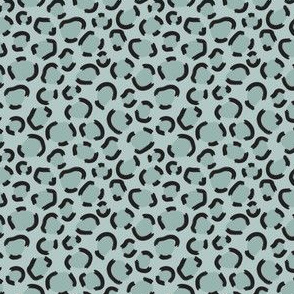 Jungle Modern Cheetah print sea green