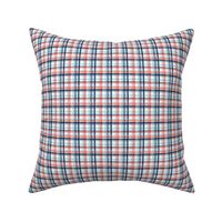 (micro scale) Red and blue watercolor plaid (blue) C20BS