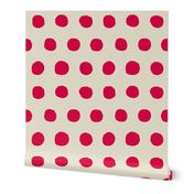 Jumbo Dots in rouge/natural