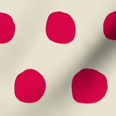 Jumbo Dots in rouge/natural