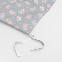 (small scale) American Flag - USA - stars and flags - navy - LAD20BS