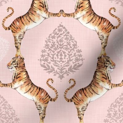 Big Cat Damask (blush) MED 