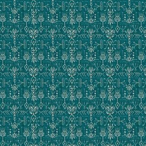 Verdure Ikat (teal) xxxsml 