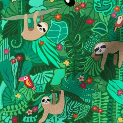 Sloths In The Jungle - Medium