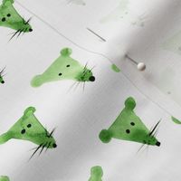 Nice green mice ★ watercolor mouse pattern for nursery