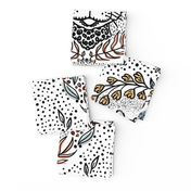 Safari pattern with leopard & giraffe & elephant