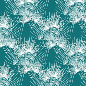 Stark Agapanthus Chic - Art Deco - teal green, medium 